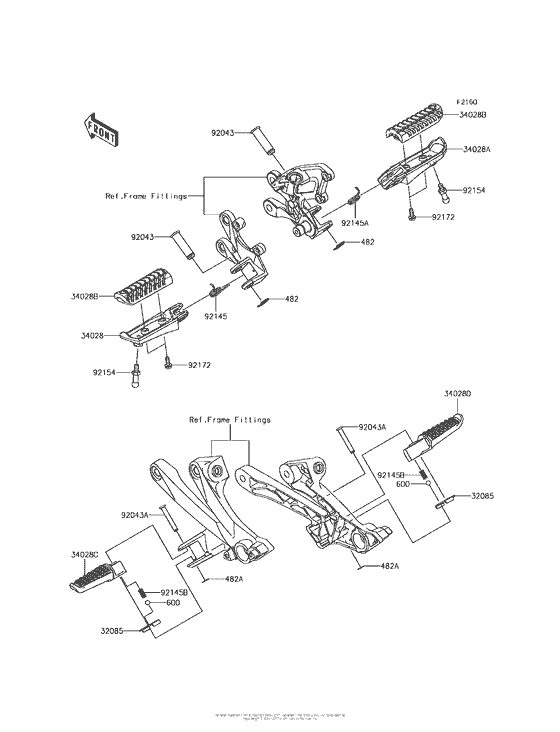 ZX1400 Подножки