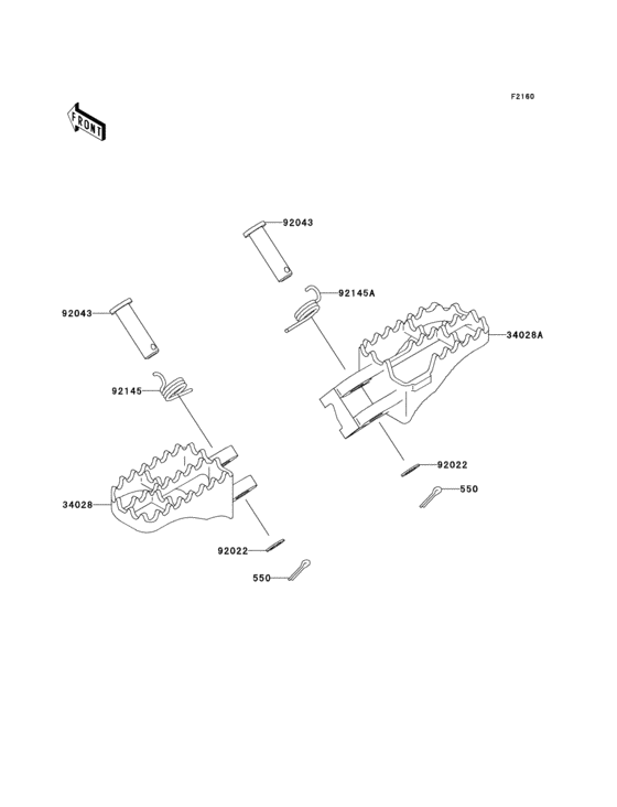 KX125 Подножки