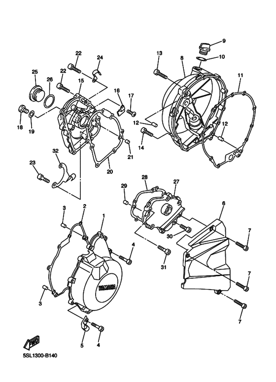 Crankcase cover ass`y  (v