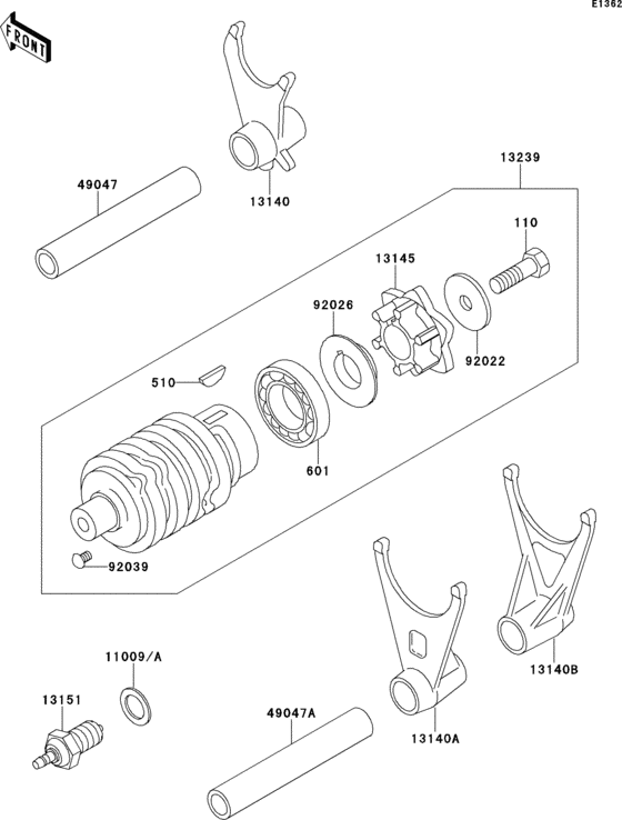 Change drum/shift fork