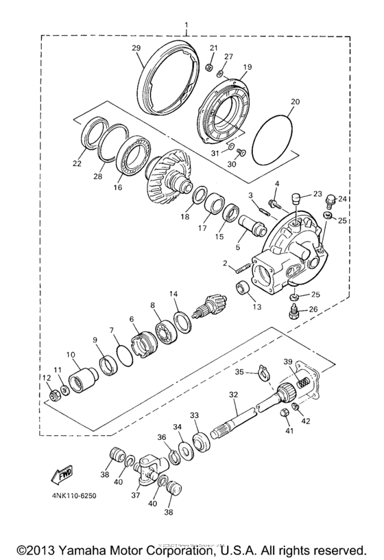 XVZ1300TFR Ведущий вал