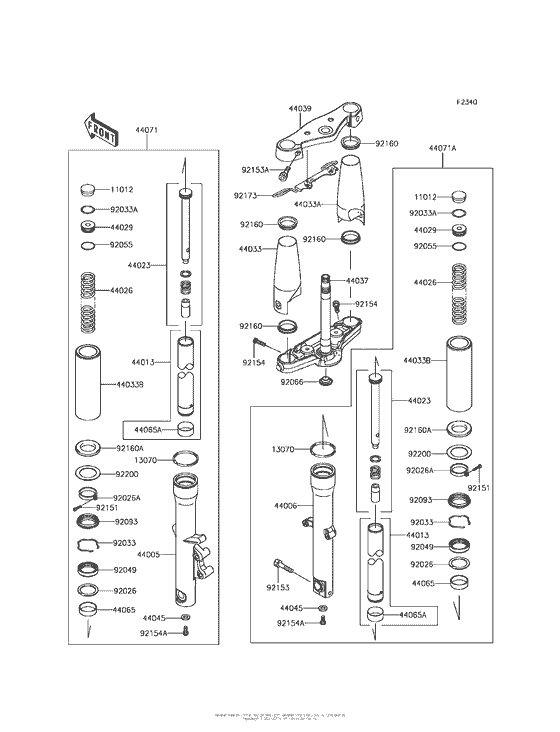 VN900 Передняя вилка