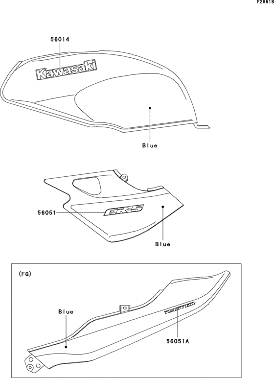 ER500 Decals(blue)(er500-a1 / a2)