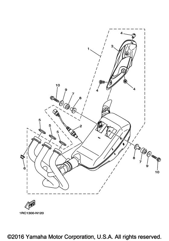 FZ09 Выхлопная система