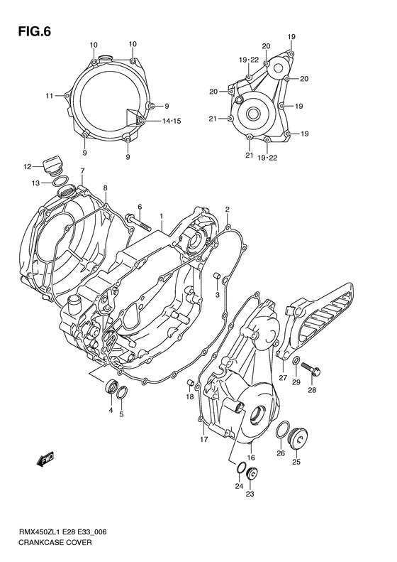 Crankcase cover ass`y  (v