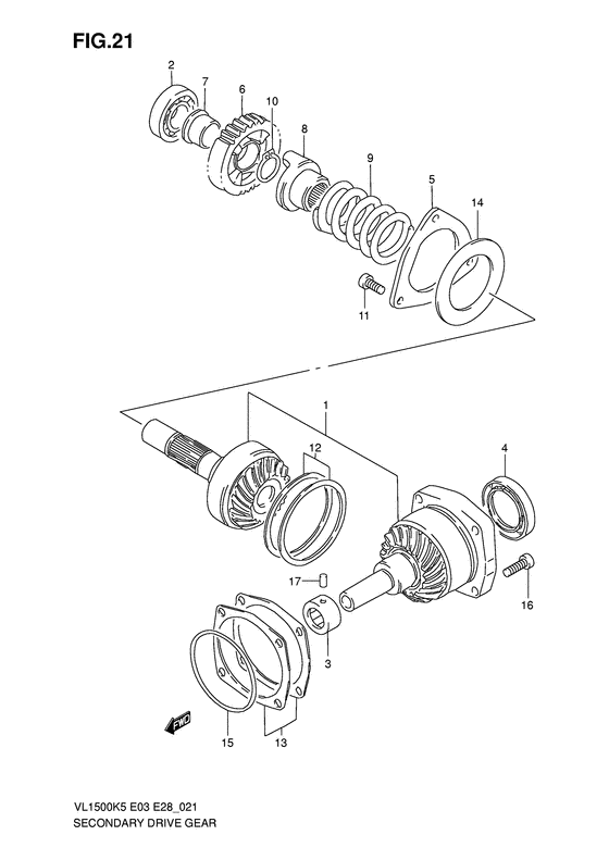 Secondary drive gear