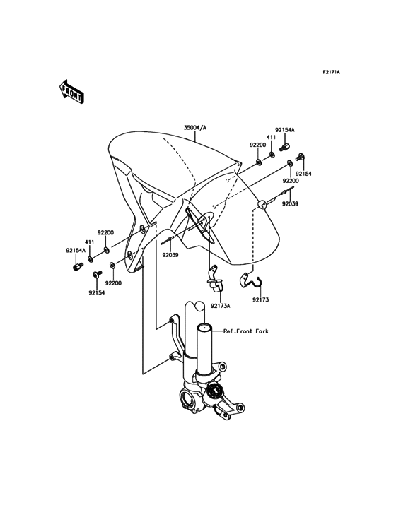 ZX1000 Крыло переднее