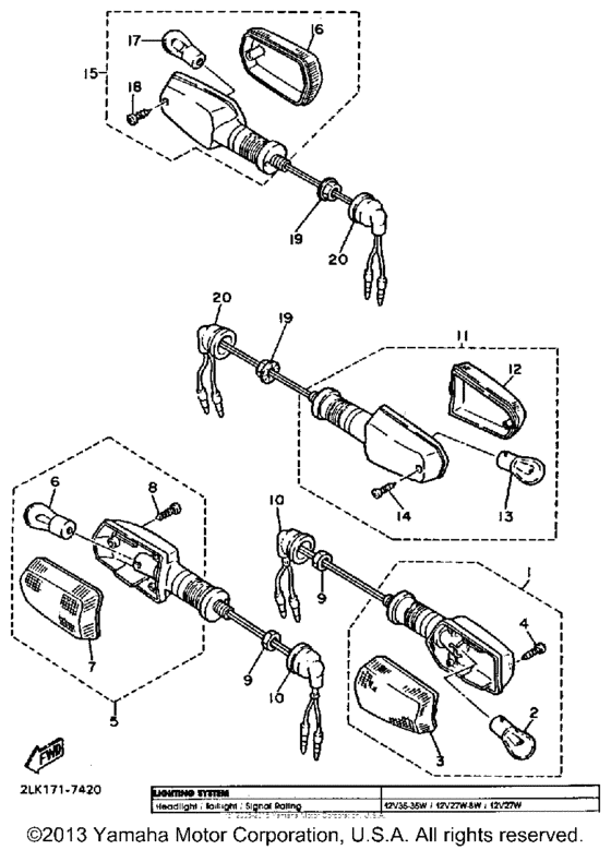FZR750RT Поворотники