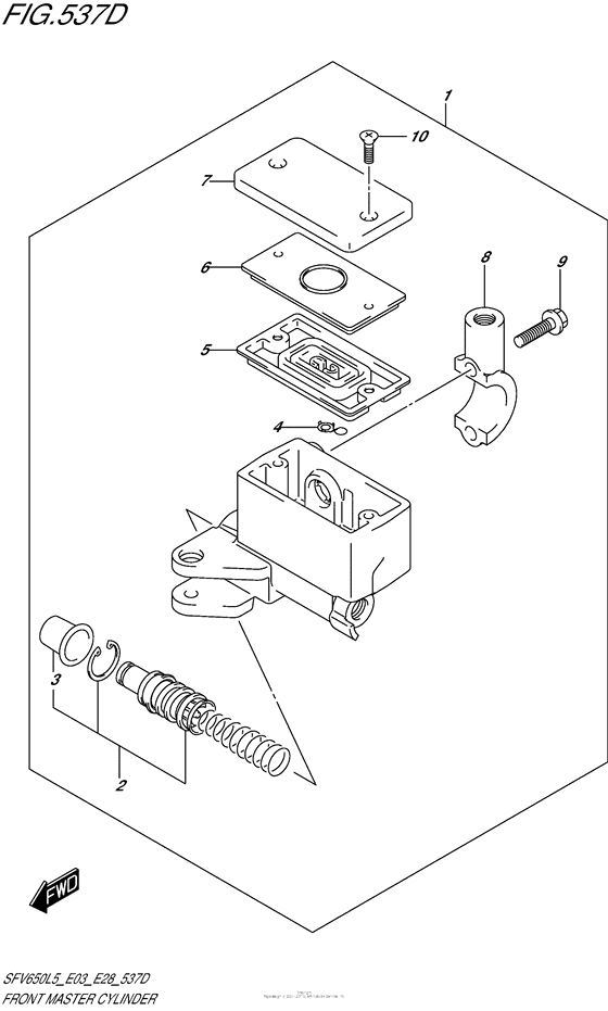 SFV650 Front Master Cylinder (Sfv650Al5 E28)