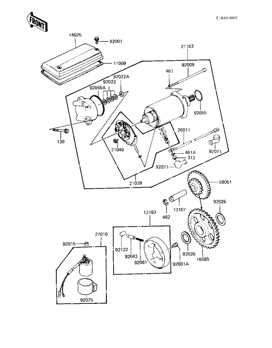 Starter motor/starter clutch