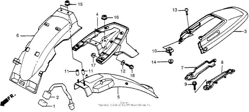 Vt500ft rear fender