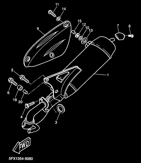 CW50RS Выхлопная система