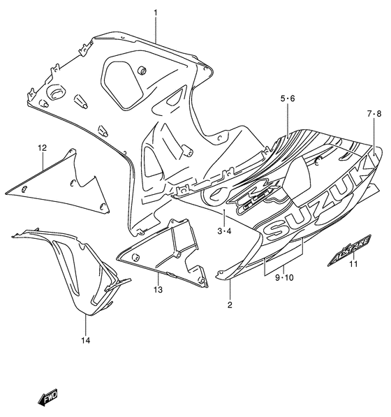 GSX-R600U1 Under cowling