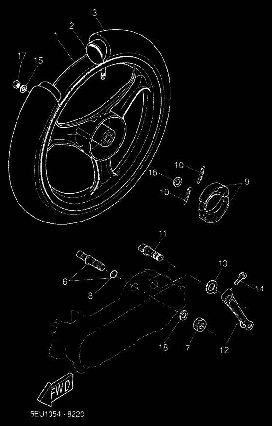 Rear wheel complete assy