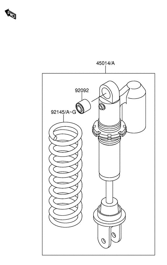 RM65 Абсорбер удавный в сборе задний