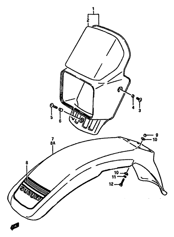 Headlamp housing-front fender