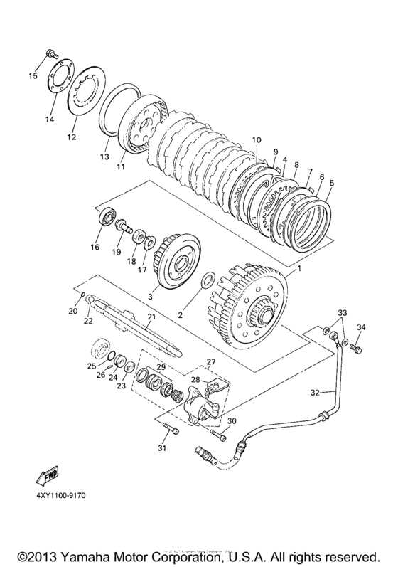 XVZ1300TFM Сцепление