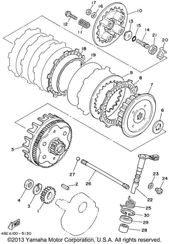 TTR225PC Сцепление