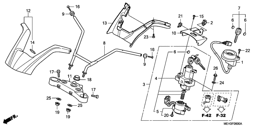 Handle pipe/top bridge