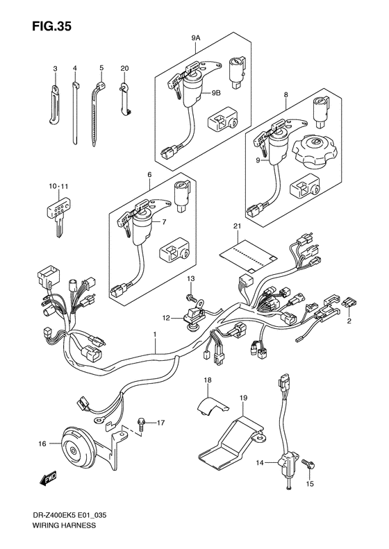 DR-Z400 Жгут проводов