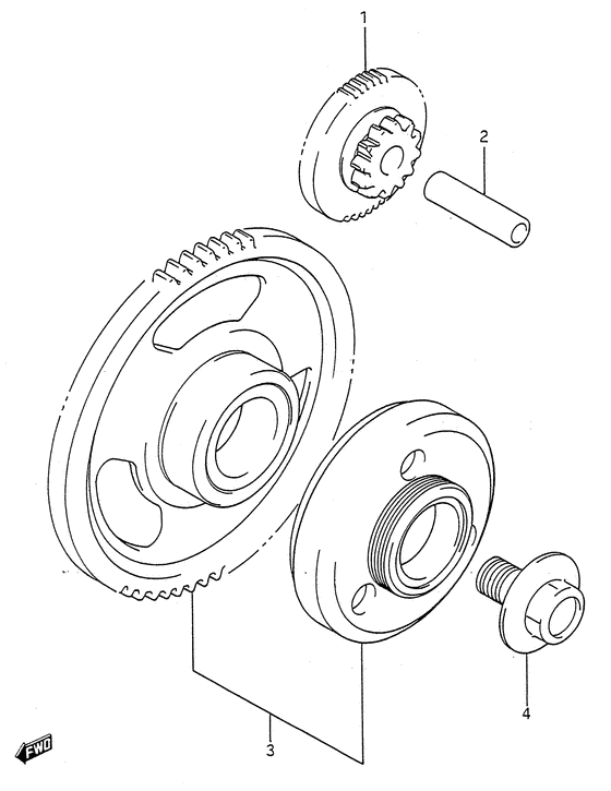 GSX600 Муфта стартера