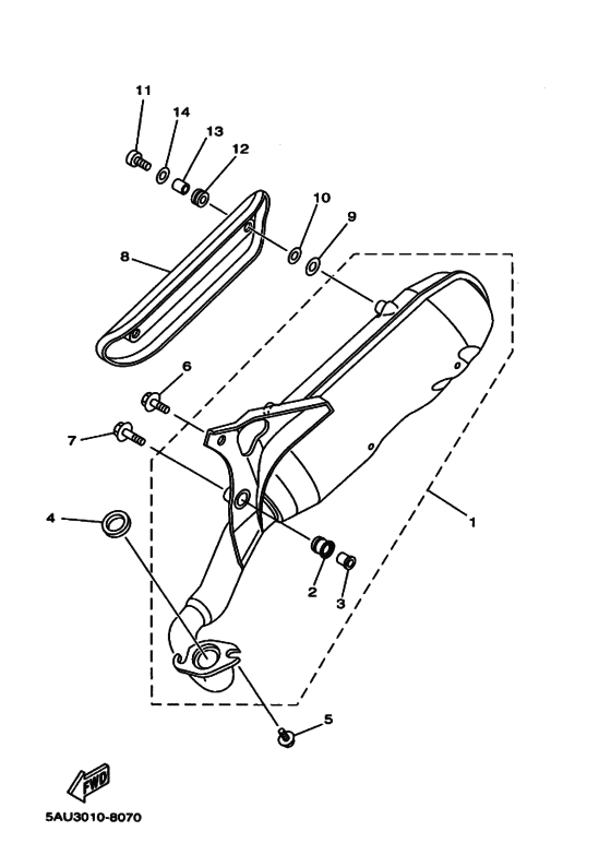 YJ50R Выпускной коллектор