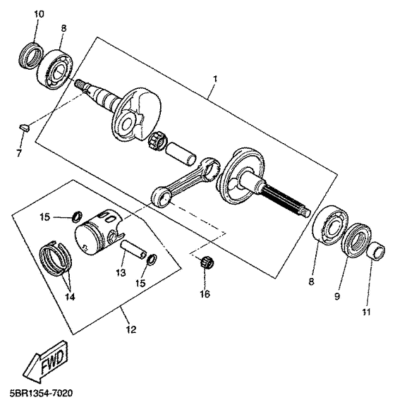 YQ50 Ciguenal piston