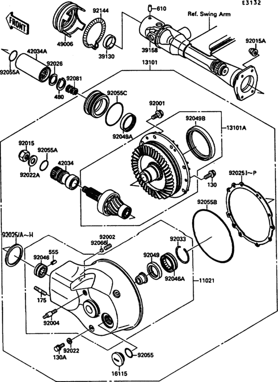Drive shaft/final gear(1/2)