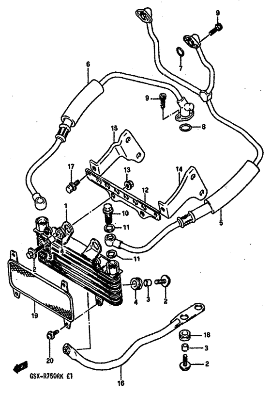 Sub oil cooler