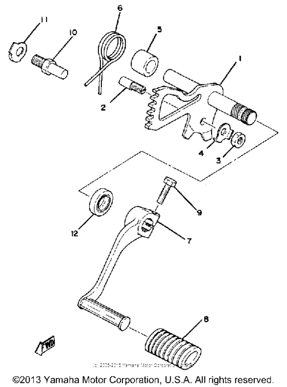 Shift shaft pedal