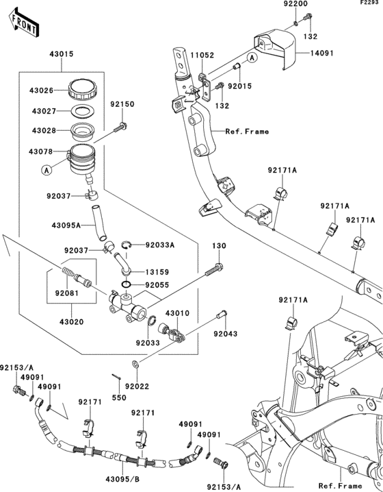 VN900 Задний торм цилиндр