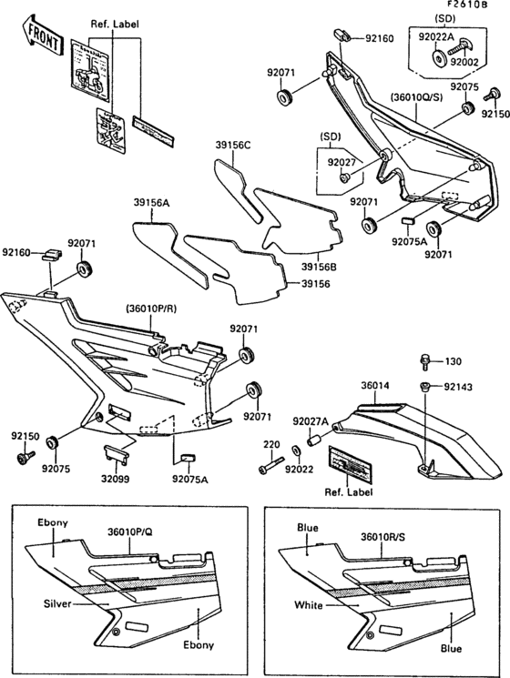 Side covers/chain cover(1/2)(zx1000-b3)