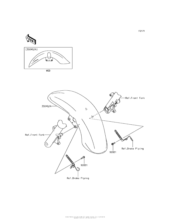 VN1700 Крыло переднее