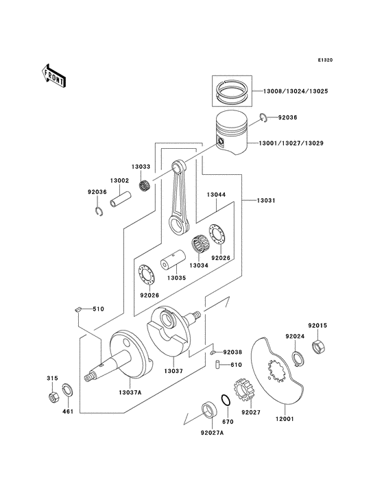 Crankshaft/piston