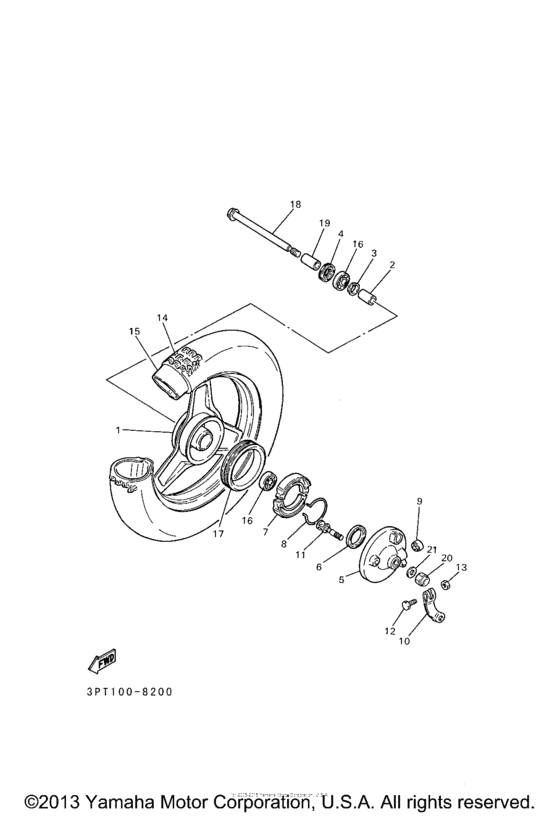 PW50N1 Переднее колесо