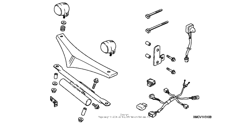 VTX1800S1 Chrome light bar (neo-retro)
