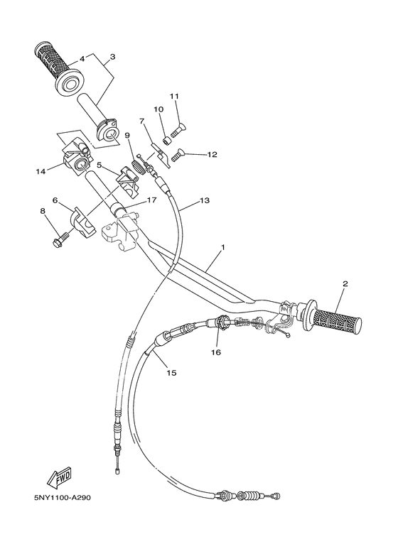 Steering handle. cable