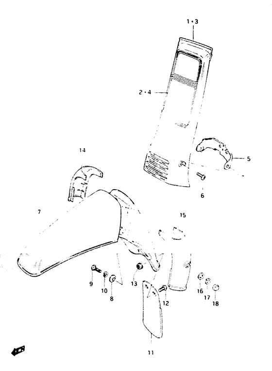 Frame head cover - front fender
