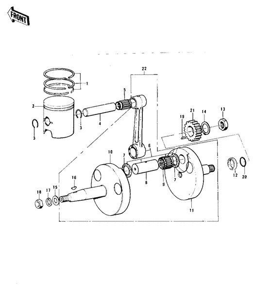 Crankshaft/piston