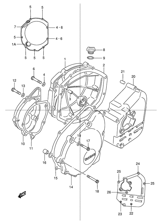 Crankcase cover ass`y  (v