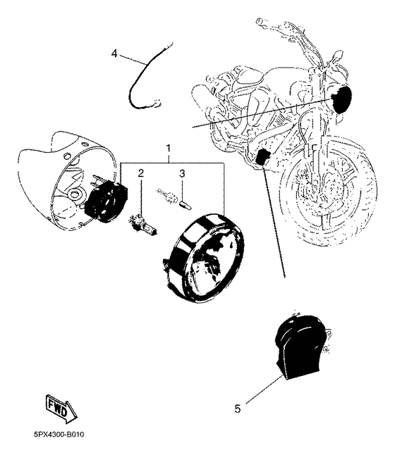 XV17PCS Headlight-horn