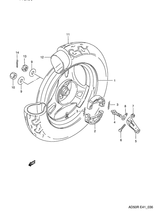 Rear wheel complete assy