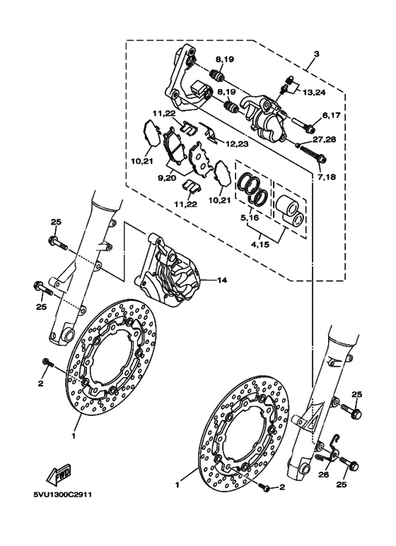 XP500 Передний суппорт