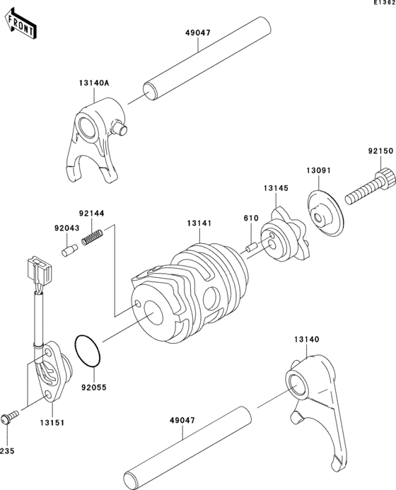 Gear change drum/shift fork(s)(a1)