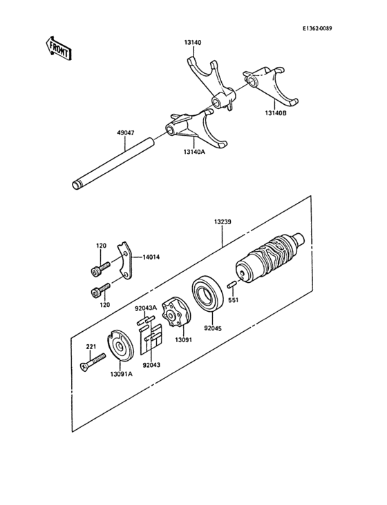 ZL1000 Валы и вилки переключения передач
