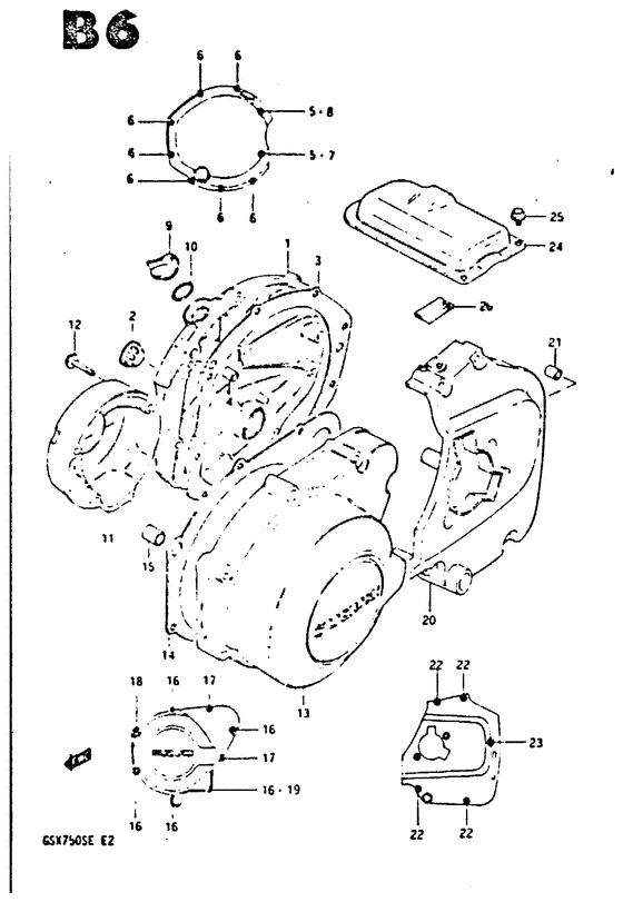 Crankcase cover ass`y  (v