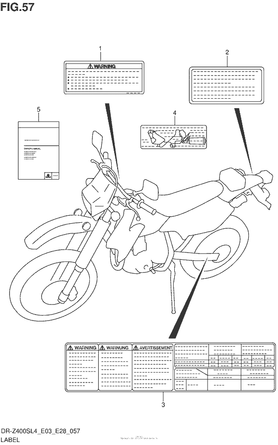 Label (Dr-Z400Sl4 E33)