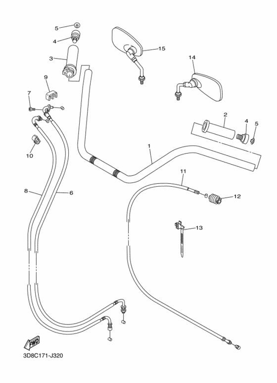 Steering handle & cable