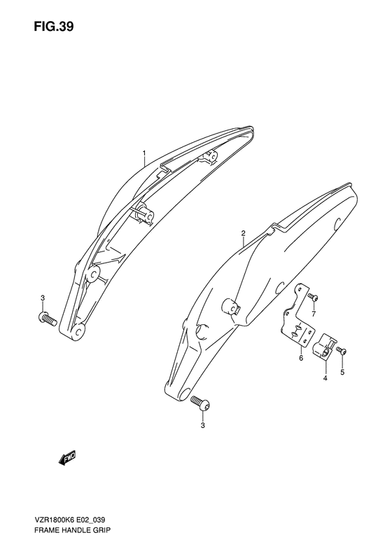 Frame handle grip