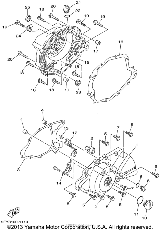 TW200N Боковые крышки